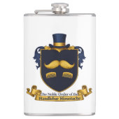 Handlebar Moustache Gentleman's Flask Heupfles (Voorkant)