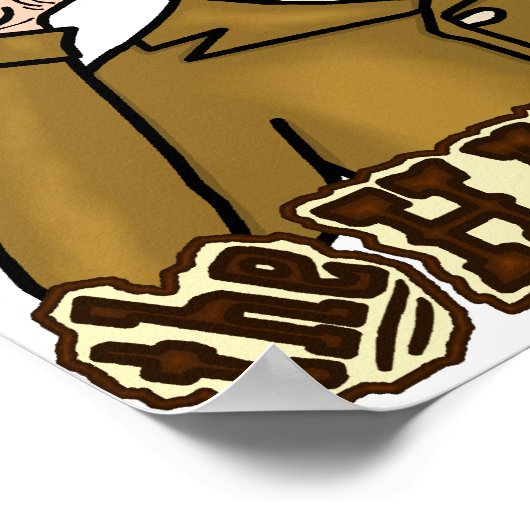 Handlebar Mustache Gentleman Poster (Hoek)