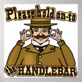 Handlebar Mustache Gentleman Poster (Voorkant)
