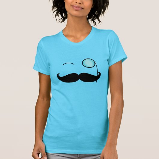 Handlebar Mustache & Monocle T-shirt (Voorkant)