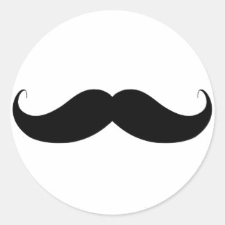 Handlebar Mustache/Mustache Ronde Sticker