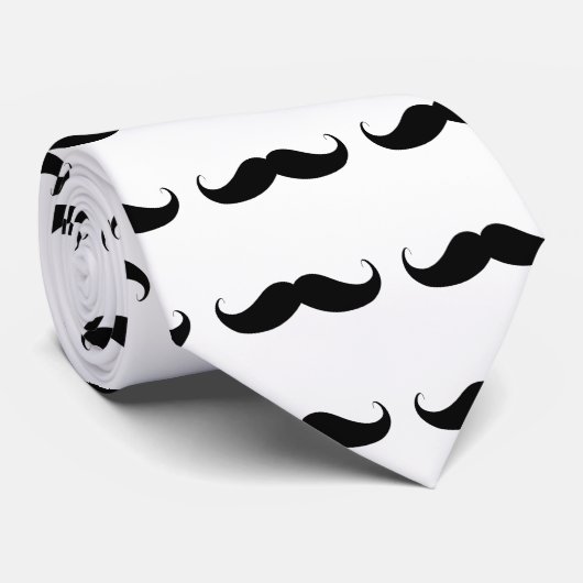 Handlebar Mustache/Mustache Stropdas (Opgerold)
