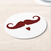 Handlebar Mustache Ronde Kartonnen Onderzetter (Gebogen)