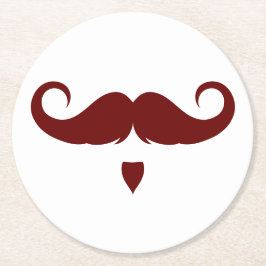 Handlebar Mustache Ronde Kartonnen Onderzetter
