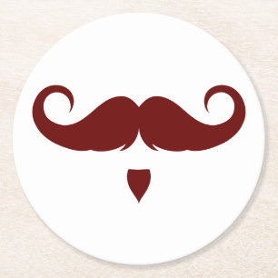  Handlebar Mustache Ronde Kartonnen Onderzetter