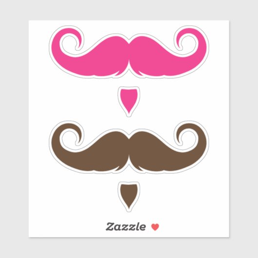  Handlebar Mustache Sticker (Vel)