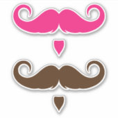  Handlebar Mustache Sticker (Voorkant)