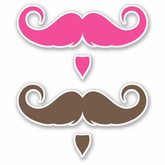  Handlebar Mustache Sticker (Voorkant)