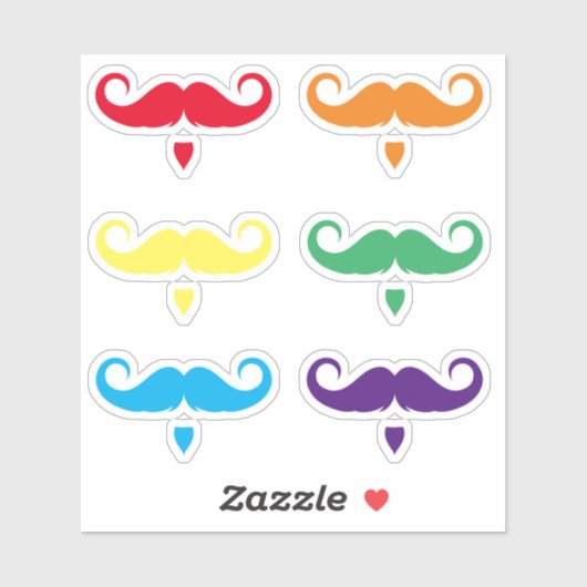  Handlebar Mustache Sticker Set (Vel)