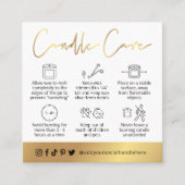 Handleiding Kaarteninstructies Wit & Gold Kaart Vierkante Visitekaartje (Voorkant)