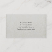 Handleiding met Gold Quill-doether Pen op oud papi Visitekaartje (Achterkant)