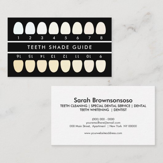 Handleiding Teth Whitening Shade Visitekaartje (Voorkant / Achterkant)