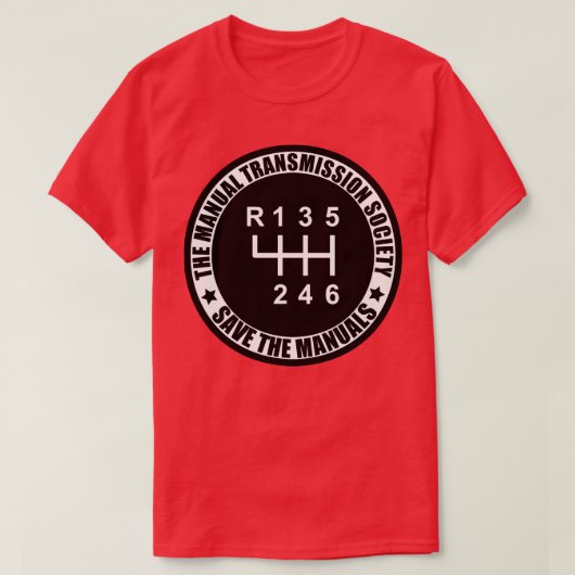 Handleiding transmissiemaatschappij Save The Manua T-shirt (Design voorkant)