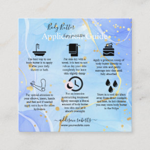 Handleiding voor applicatie body Butter Moderne El Vierkante Visitekaartje