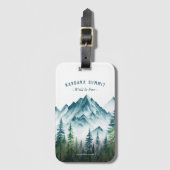 Handleiding voor het buitengebruik van de bergkete bagagelabel (Voorkant (verticaal))