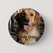 Handleiding voor honden ronde button 5,7 cm (Voorkant)