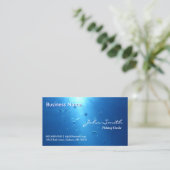 Handleiding voor professionele blauwe oceaanvisser visitekaartje (Staand voorkant)