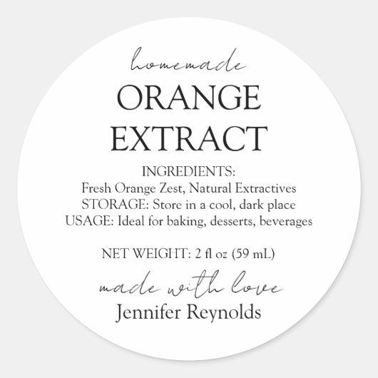 Handleiding voor zelfgemaakte sinaasappel-extractf ronde sticker (Voorkant)
