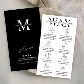Handleiding Wax Aftercare Instructions Minimalist  Visitekaartje