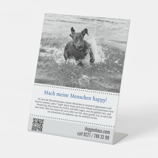 Händlerposter Reclamebord Met Voetstuk (Voorkant)