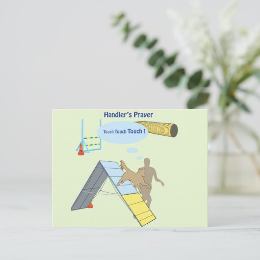 Handler's Prayer Touch Briefkaart (Staand voorkant)