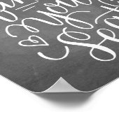 Handletter bord met uw stoel alstublieft poster (Hoek)