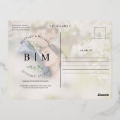 Handletter Folie Collage Save The Date Folie Uitnodiging Briefkaart (Achterkant)