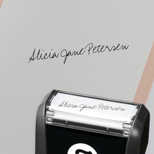 Handletter onderschrift script elegant  zelfinktende stempel
