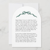 Handlettered Arch-Shaped Custom Photo Holiday Kaar Kaart (Achterkant)