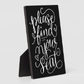 Handlettered Graag Uw Stoel Vind Bord Fotoplaat (Zijkant)