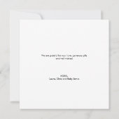 Handlettered Overlay tekst Aangepaste Baby Foto Bedankkaart (Achterkant)