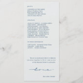 Handlettered Schrift "We Do" Huwelijksceremonie Programmakaart (Achterkant)