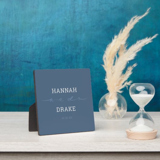 Handlettered We Do Script Bruiloft Fotoplaat (Insitu)