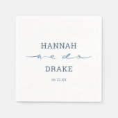 Handlettered We Do Script Bruiloft Servet (Voorkant)