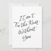 Handletteren "Ik kan de knoop niet knopen zonder j Kaart (Voorkant)