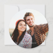 Handlettering Aangepaste foto Houtkorrel Weddensch Kaart (Achterkant)