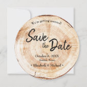 Handlettering Aangepaste foto Houtkorrel Weddensch Kaart (Voorkant)