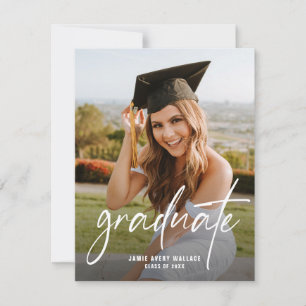 Handlettering Afgestudeerde Aangepaste Foto's Afst Aankondiging