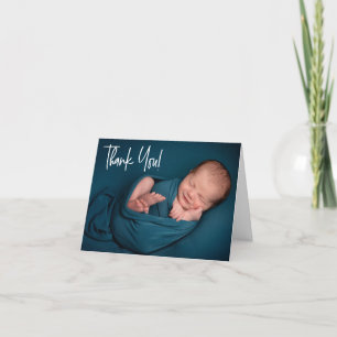 Handlettering Baby Boy Foto baby shower bedankt