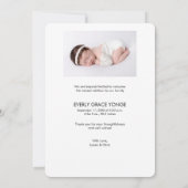 Handlettering Baby Girl - Aangepaste foto's Bedankkaart (Achterkant)