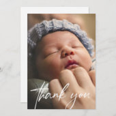 Handlettering Dank je Baby Foto aankondiging (Voorkant / Achterkant)
