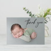 Handlettering Dank u de Aangepaste Foto van het Ma Aankondiging (Staand voorkant)