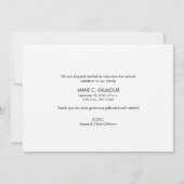 Handlettering Dank u de Aangepaste Foto van het Ma Aankondiging (Achterkant)