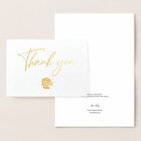 Handlettering dank u Modern Gold business logo