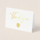 Handlettering dank u Modern Gold business logo Folie Kaarten (Voorkant)