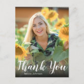 Handlettering Foto Afstudeer Bedankt Briefkaart (Voorkant)