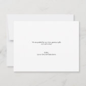 handlettering Gold Script Custom 3 foto Baby Bedankkaart (Achterkant)