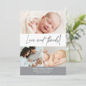 Handlettering Liefde & Bedankt Baby shower Foto's (Staand voorkant)