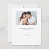 Handlettering Modern Baby Shower Custom Photos  Bedankkaart (Achterkant)