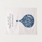 Handlettering Navy Trouwfoto Fotocabine Achtergron Wandkleed (Voorkant (horizontaal))